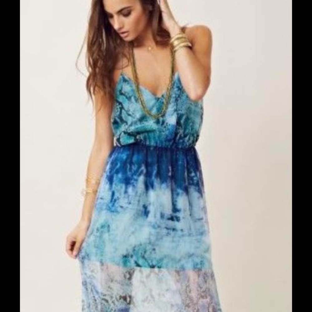 Maxi lavender brown snake tie dye mix maxi